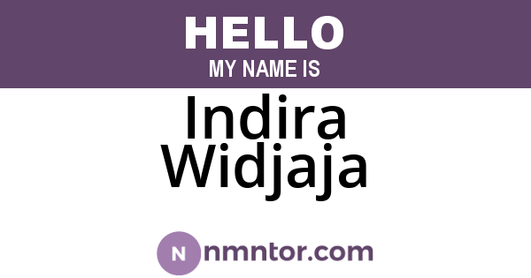 Indira Widjaja