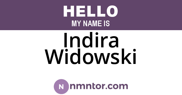 Indira Widowski