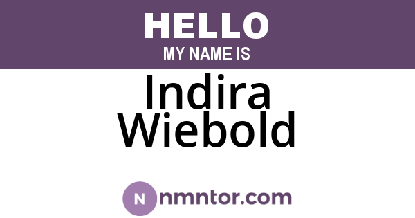 Indira Wiebold