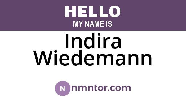 Indira Wiedemann