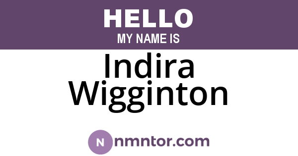 Indira Wigginton