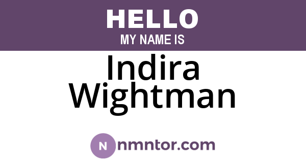 Indira Wightman
