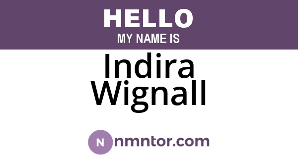 Indira Wignall