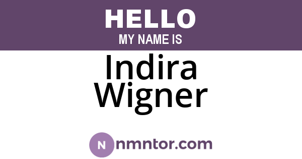 Indira Wigner