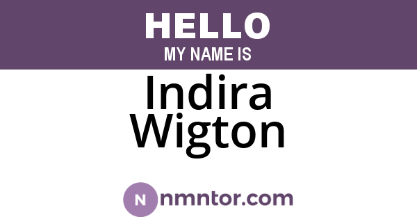 Indira Wigton