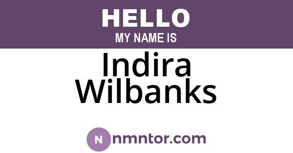 Indira Wilbanks