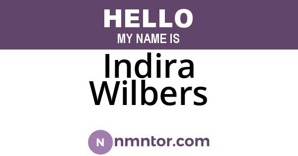 Indira Wilbers