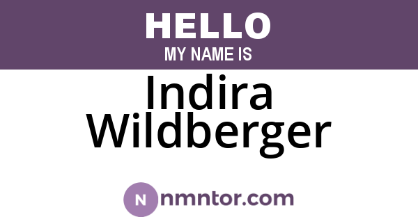 Indira Wildberger
