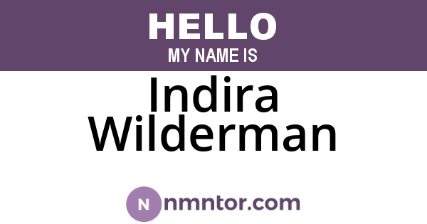 Indira Wilderman
