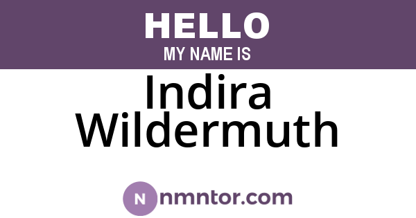 Indira Wildermuth