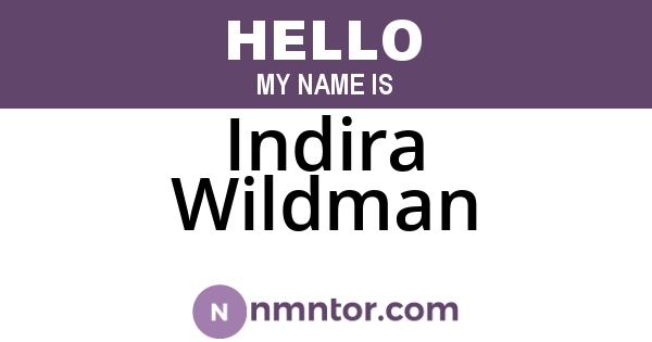Indira Wildman