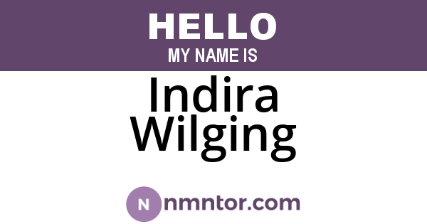 Indira Wilging