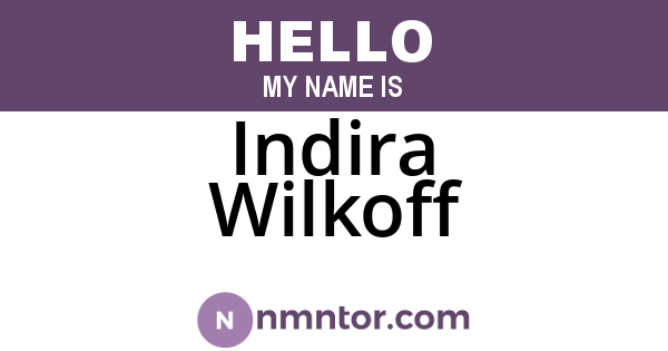 Indira Wilkoff