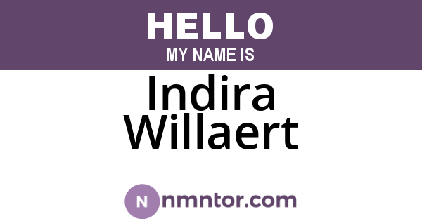 Indira Willaert