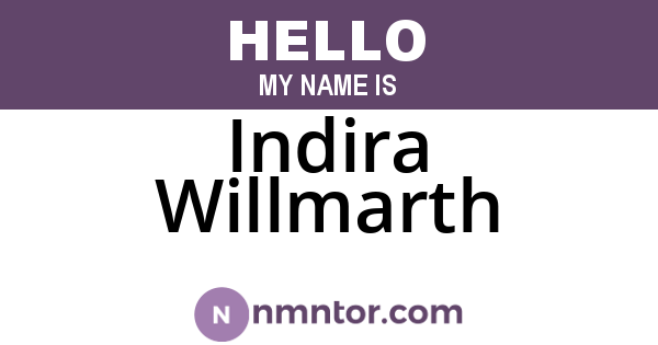 Indira Willmarth