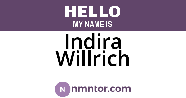 Indira Willrich