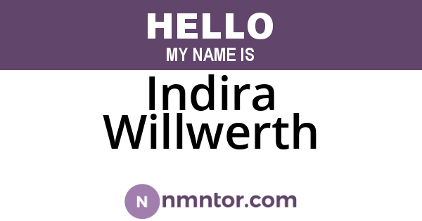 Indira Willwerth