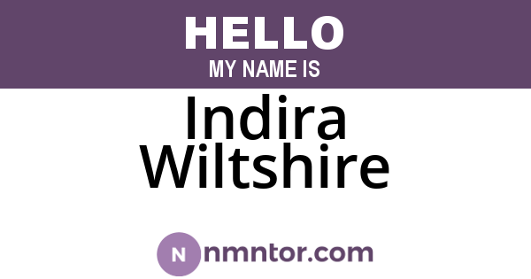 Indira Wiltshire