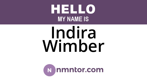 Indira Wimber