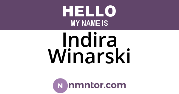 Indira Winarski