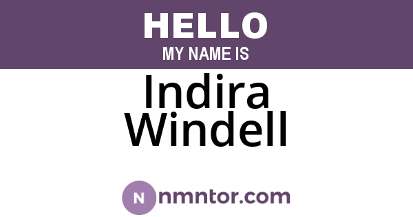 Indira Windell