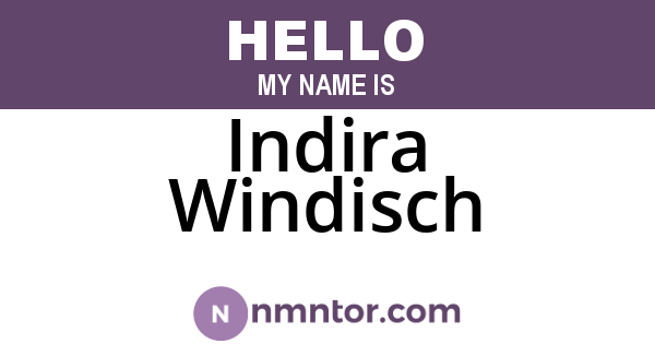 Indira Windisch