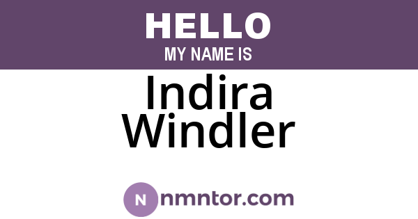 Indira Windler