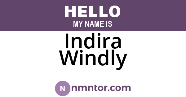 Indira Windly