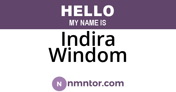 Indira Windom