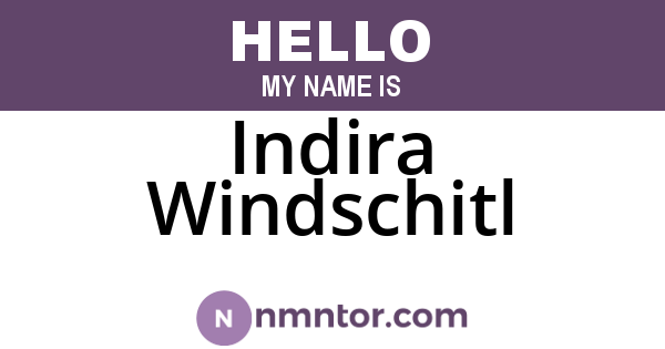 Indira Windschitl