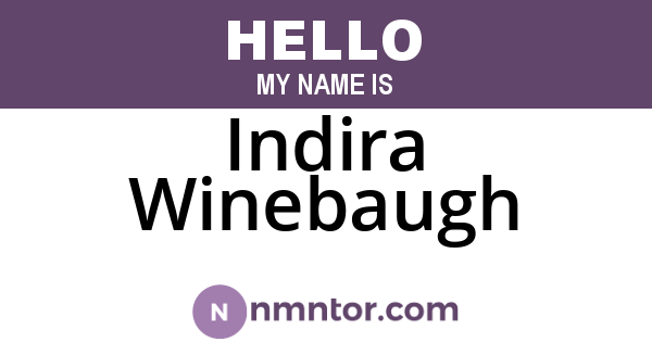 Indira Winebaugh