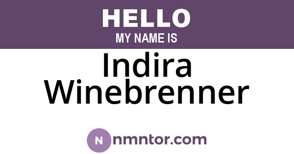 Indira Winebrenner