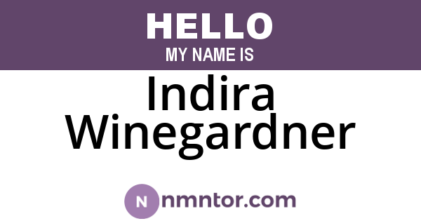 Indira Winegardner
