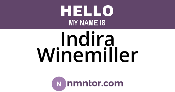 Indira Winemiller