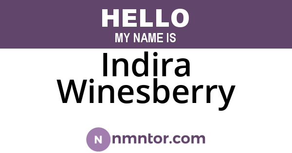 Indira Winesberry