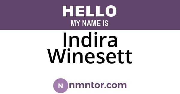 Indira Winesett