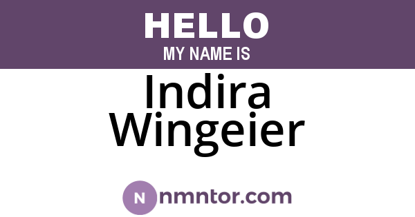 Indira Wingeier