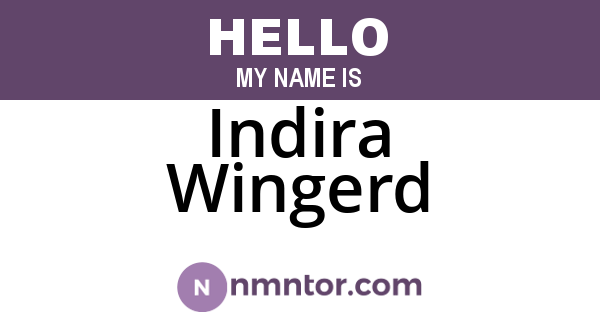 Indira Wingerd