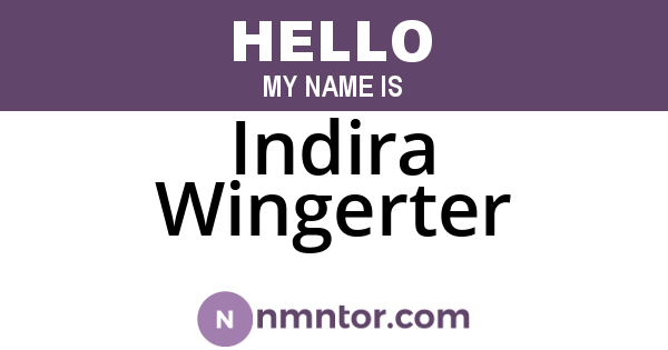 Indira Wingerter