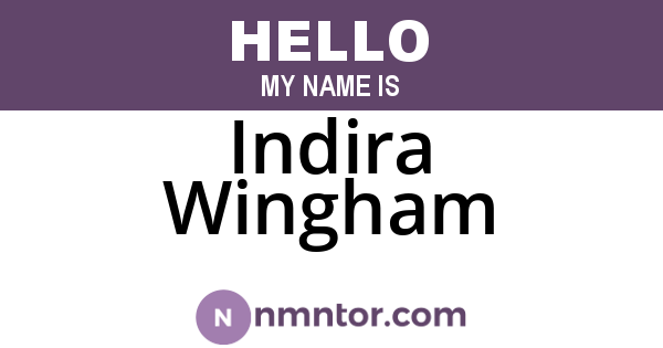 Indira Wingham