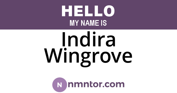 Indira Wingrove