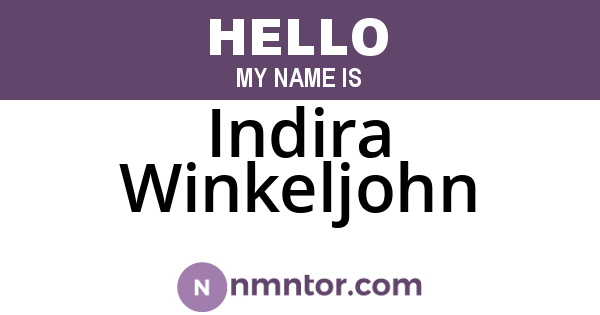 Indira Winkeljohn