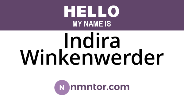 Indira Winkenwerder