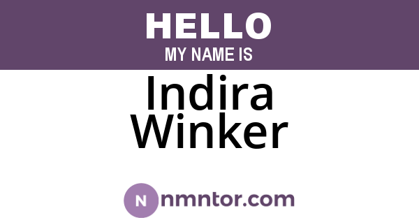 Indira Winker