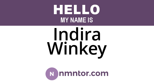 Indira Winkey