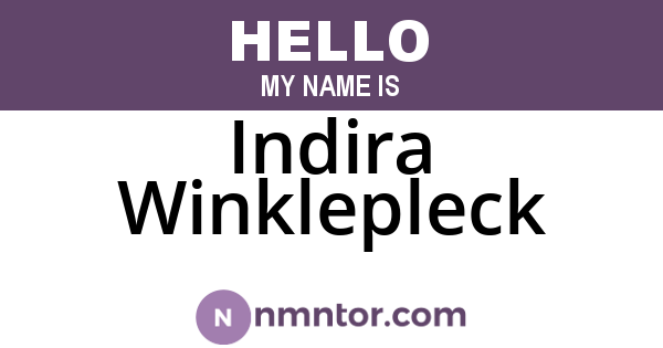 Indira Winklepleck