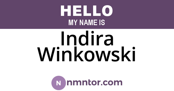 Indira Winkowski