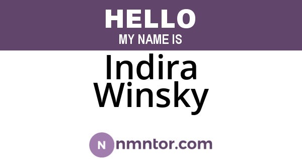 Indira Winsky