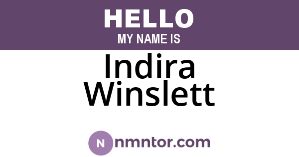 Indira Winslett