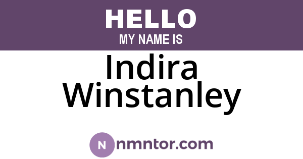 Indira Winstanley